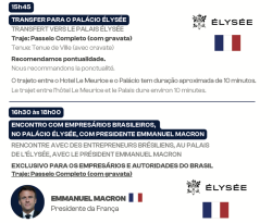 Annonce de la réception à l'Elysée accueillie par E. Macron {PNG}
